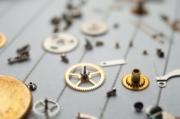 watch parts from swiss type lathe